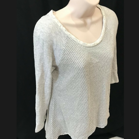 Anthropologie Postmark Sz S Gray Metallic Sweater - Picture 5 of 8